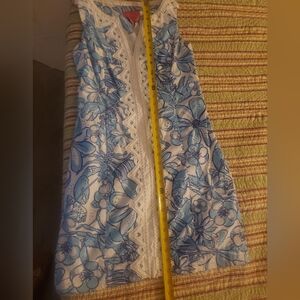 Floral Blue and White Dress